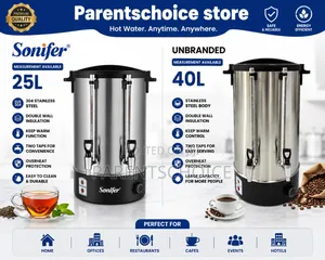 Stainless Steel Tea Coffee Urn Dual Tap Dispenser-25l Small/40l Big