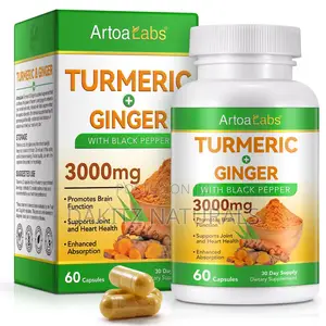 Turmeric + Ginger With Black Pepper (Powerful Anti-inflammatory)