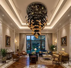 800mm Black Premium Decorative Chandelier for Homes Businesses 