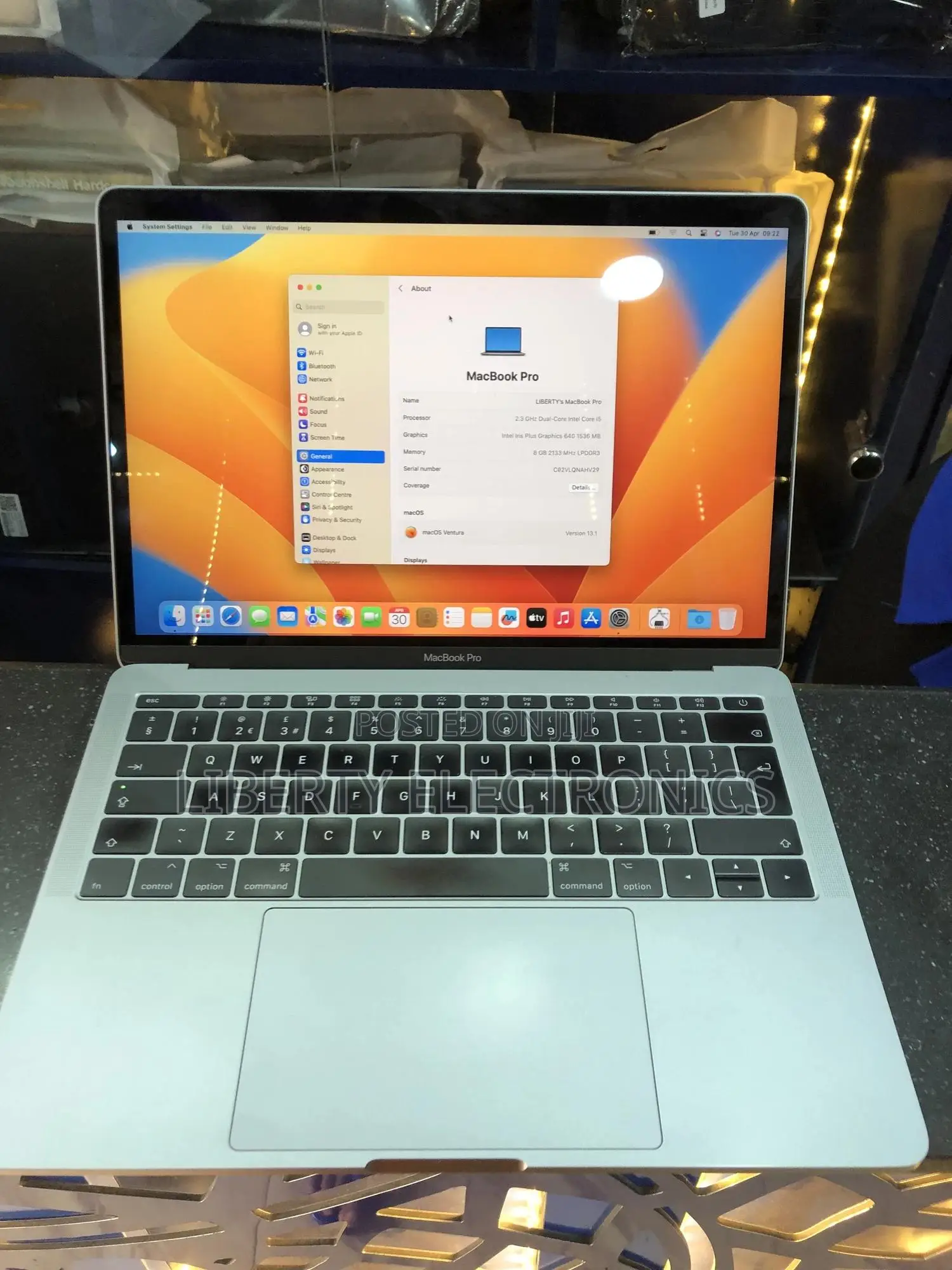 Laptop Apple MacBook Pro 2017 8GB Intel Core i5 SSD 256GB