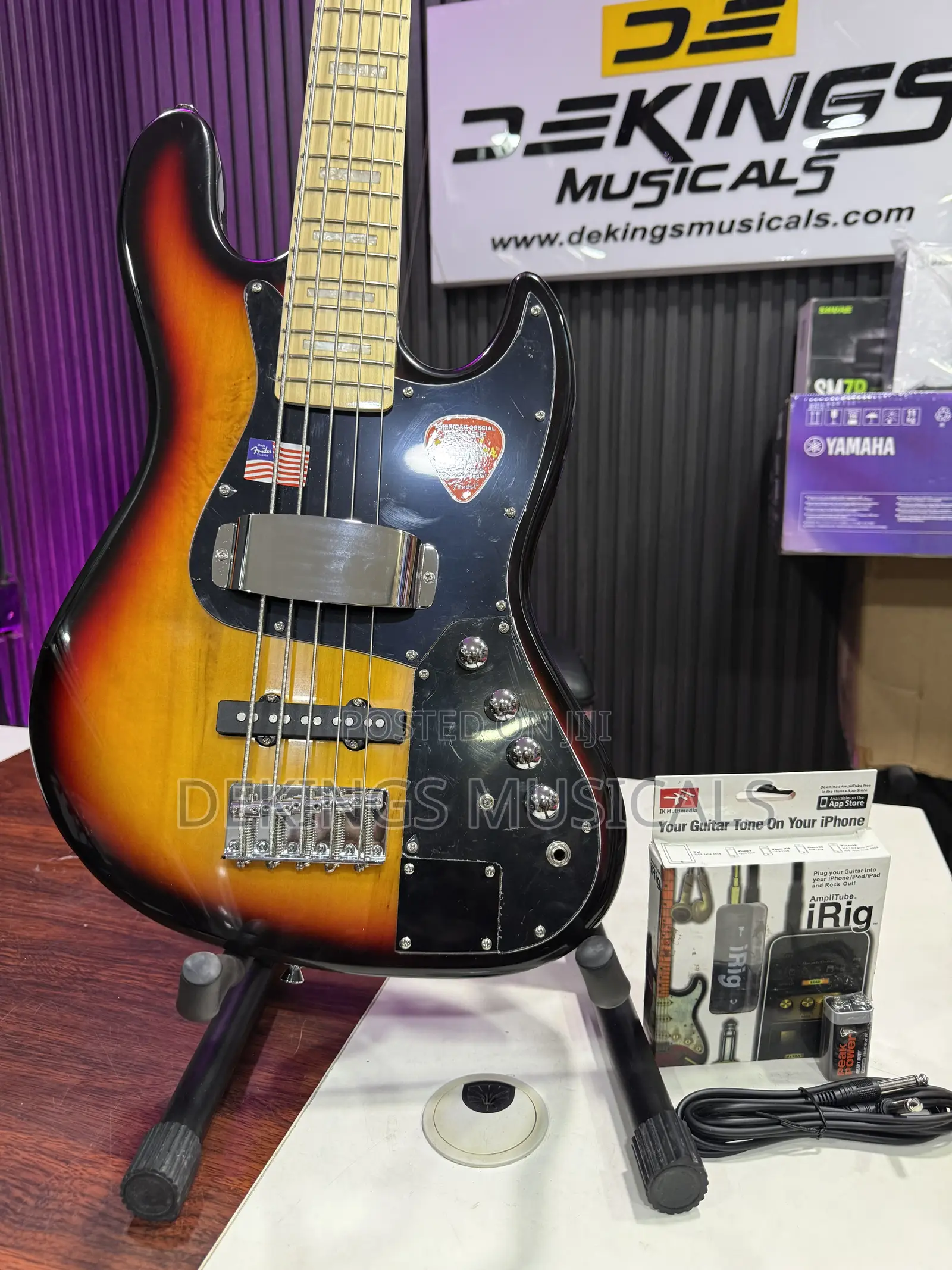 Professional Fender Active Jazz Bass Guitar 5 Strings
