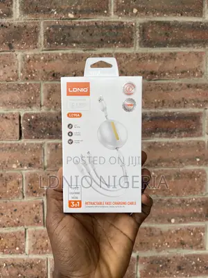 Ldnio Lc90a 3 in 1 Retractable Data Cable