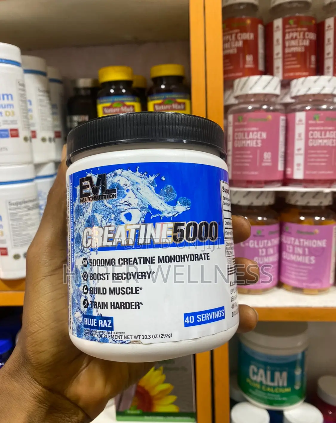 Evl Creatine Blue Razz Flavored - 40 Serv