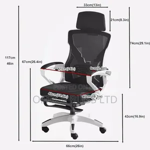 Newly Egornomic Swivel Office Chair With Leg Rest