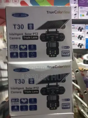 T30 V380 Triple Lens Solar Security Camera