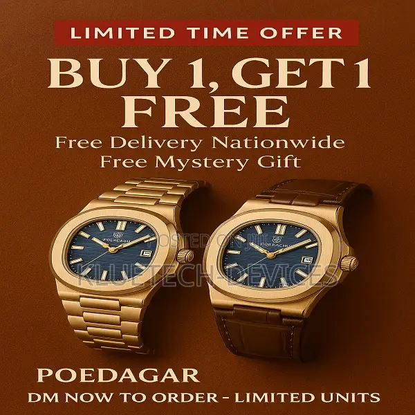 High Quality Poedagar Chain Leather Watch Combo