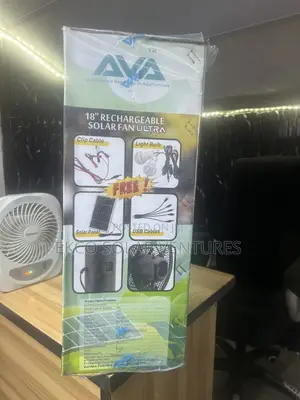 Ava 18-Inch Rechargeable Solar Fan