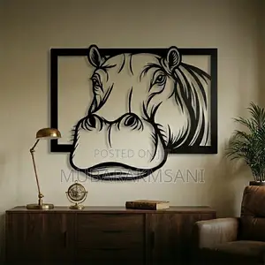 Out-of-Frame Wall Art (Hippo)