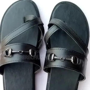 Landlord Handmade Max Black Leather Slippers