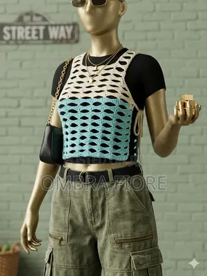 Ready Made Crochet Mesh Top