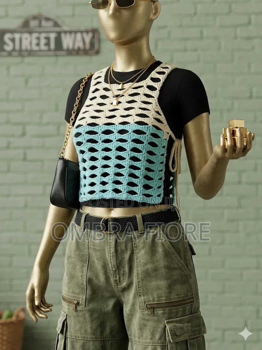 Ready Made Crochet Mesh Top