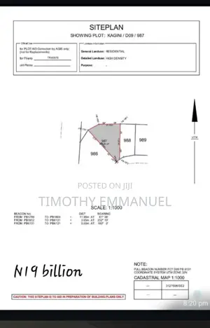 100 Hectares C of O Kagini by Kubwa