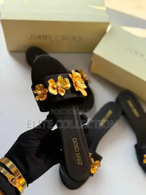 Luxury Jummy Choo Slippers Size __37 to 42 Boxed