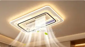 Big Ac Fan Light With Voice Control - For Living Room, Waiting Room