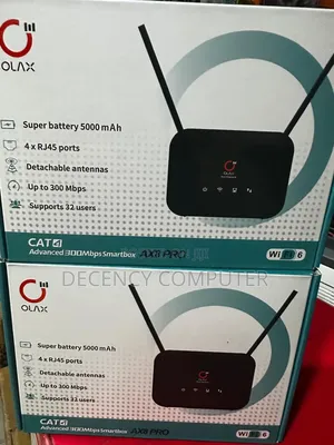 Olax Ax8 Pro 4g Lte Cat4 Wi-Fi 6 Cpe Router.