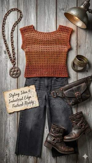 Ready Made Crochet Mesh Top