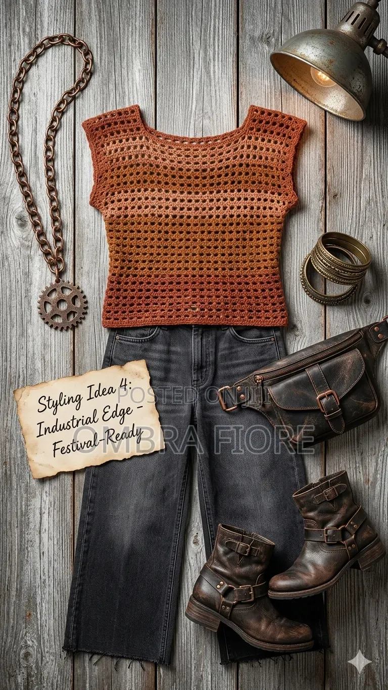 Ready Made Crochet Mesh Top