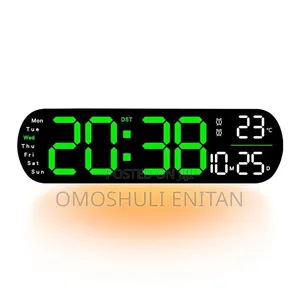 Digital Led Wall Clock With Remote Control
