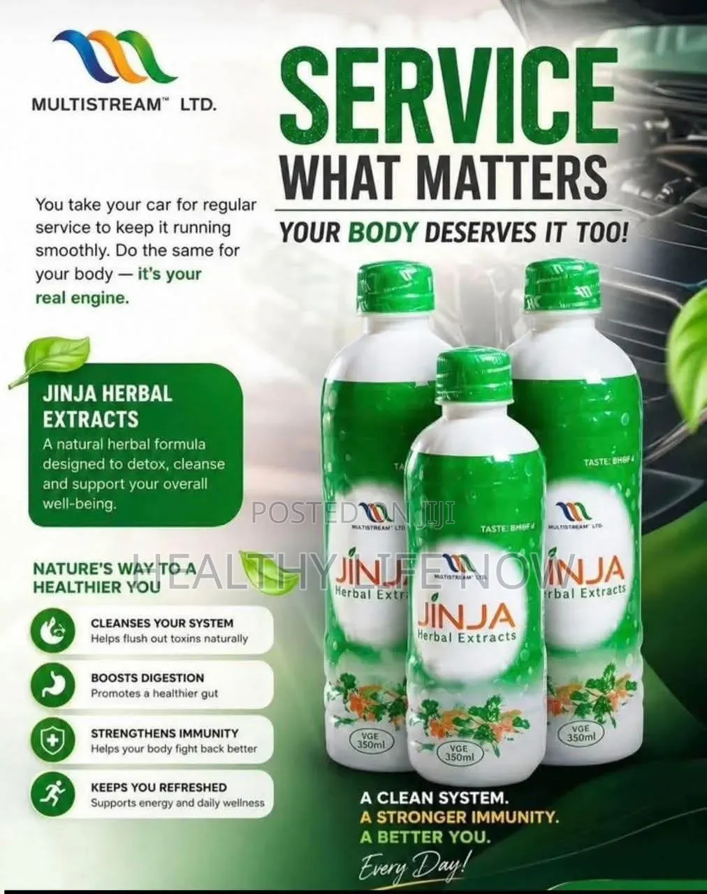 Jinja Herbal Extract Well-Being, Cleanse and Support.