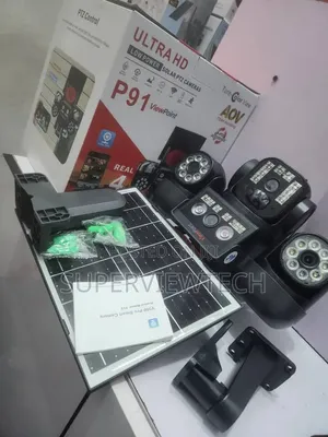 3 PTZ Rotating 4lens Solar CCTV 4g Camera