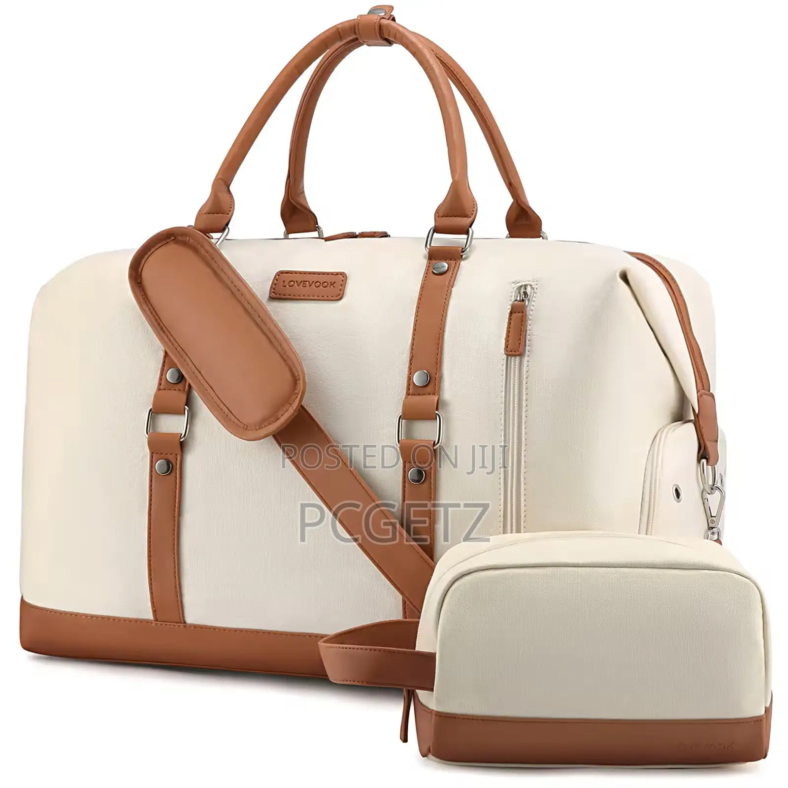 Lv Waterproof Canvas Overnight Travel Duffel Bag