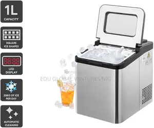 Kogan 25kg Ice Cube Maker Stainless Steel.