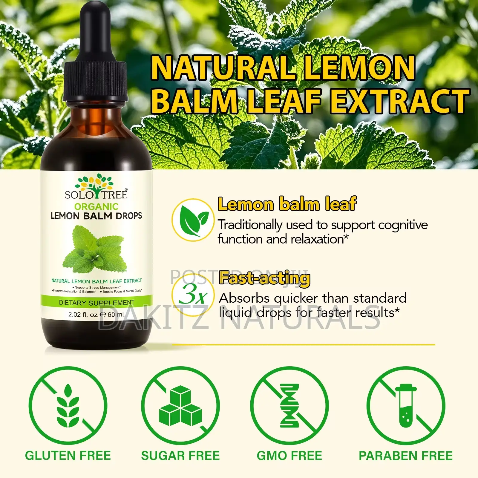 Organic Lemon Balm Drop