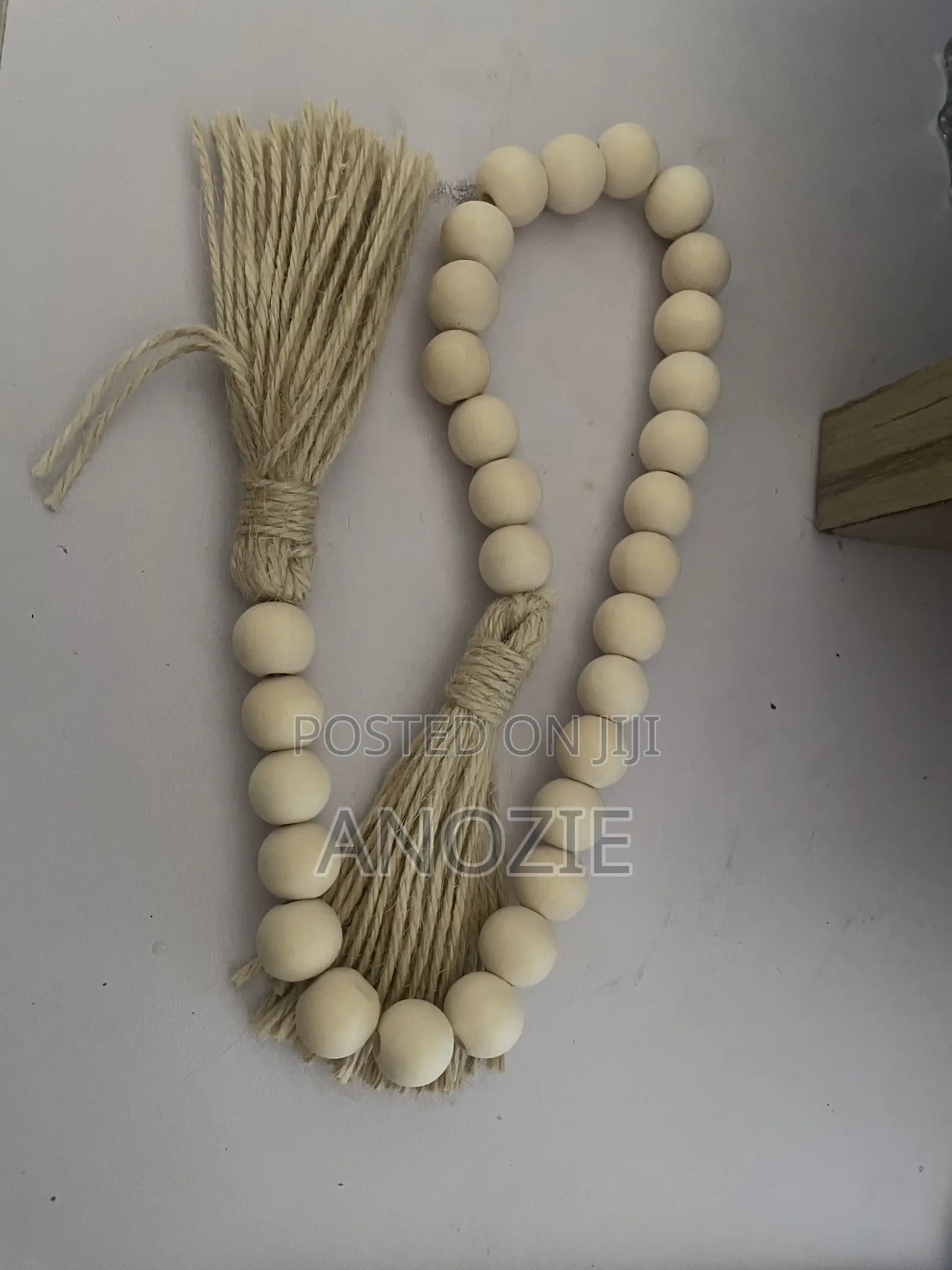 Rustic Wooden Bead Tassel Décor