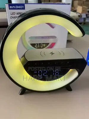 Smart Bluetooth Speaker With Wireless Charging RGB Lamp