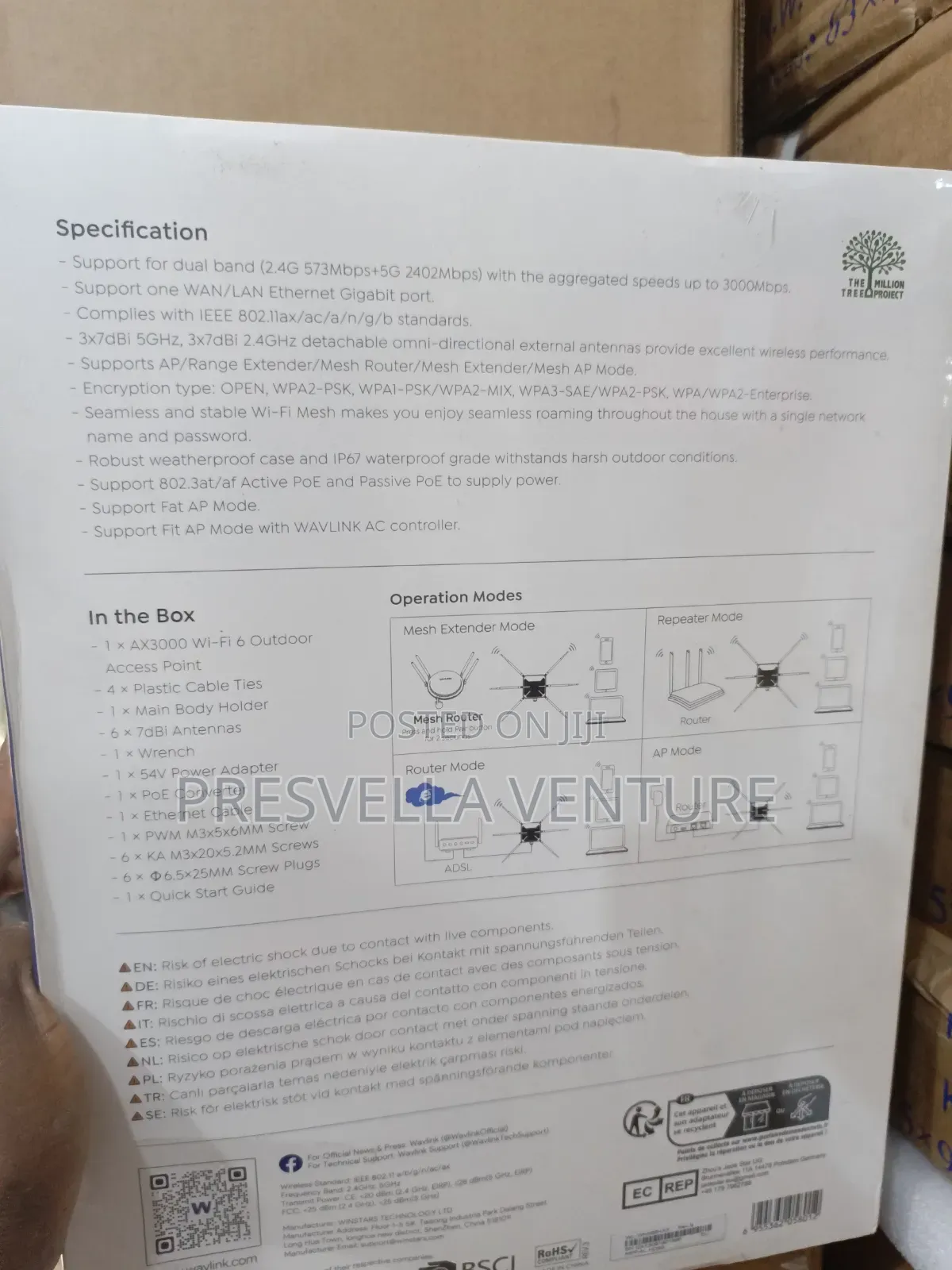 Wavlink Ax3000 Wifi 6 Outdoor Access Point