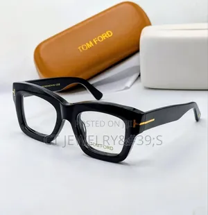 Pure Quality Tom Ford Luxury Thick Frame Dark/Transparent Lens