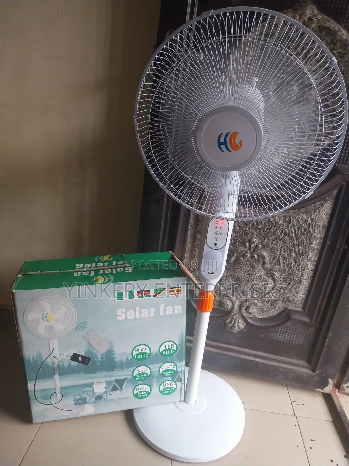 Rechargeable Solar Fan