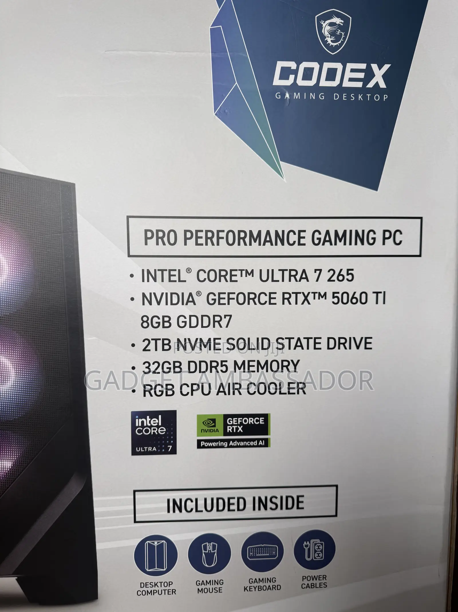 New Desktop Computer MSI Codex R2 32GB Intel Core Ultra 7 SSD 2T