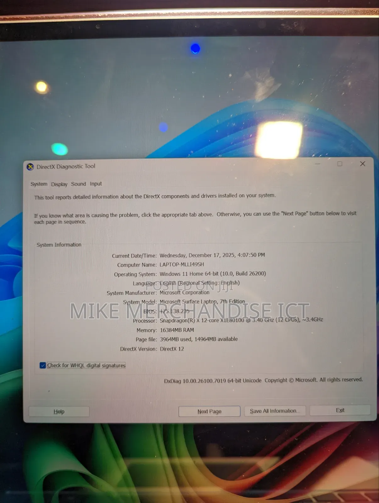 Laptop Microsoft 16GB Qualcomm Snapdragon X Plus SSD 1T