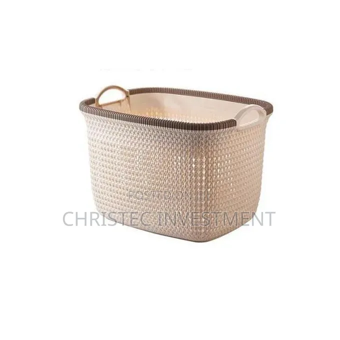 Plastic Organizer Containers Laundry Basket With Portable Handle