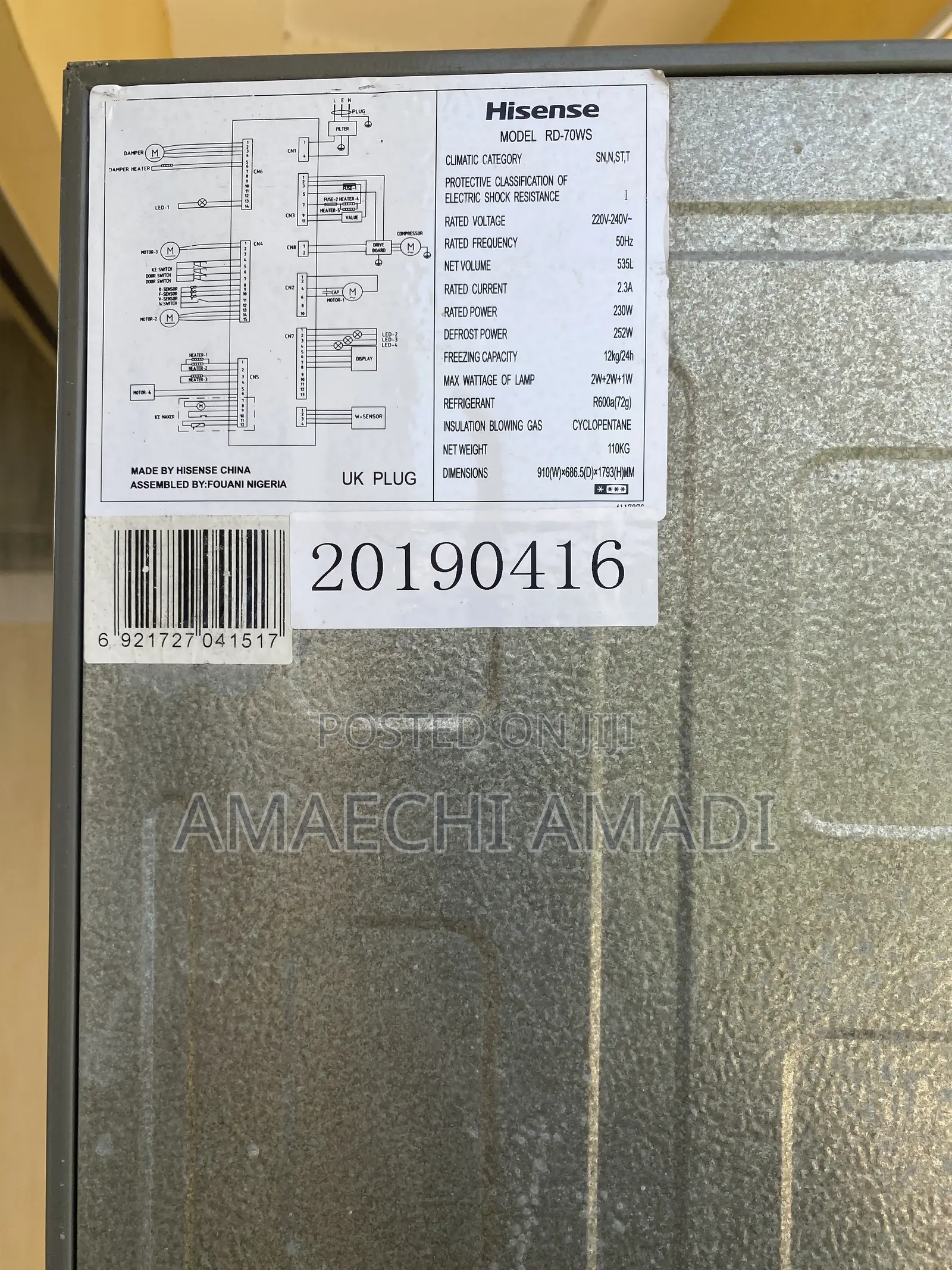 Hisense Refrigerator