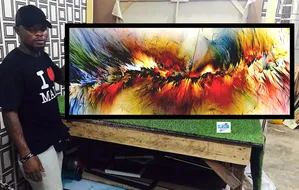Hd Framed Abstract Daddy Piece Abstract Painting Canvas Wallarts