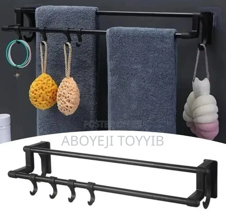 Bathroom Towel Bar With Hooks
