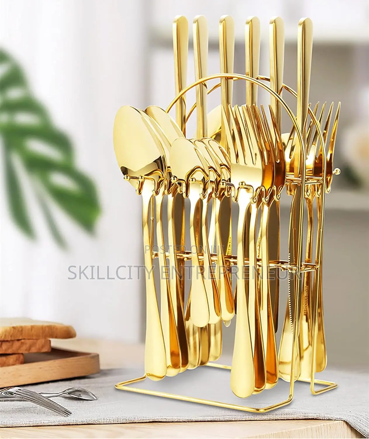 24 Pc's Gold Cutlery