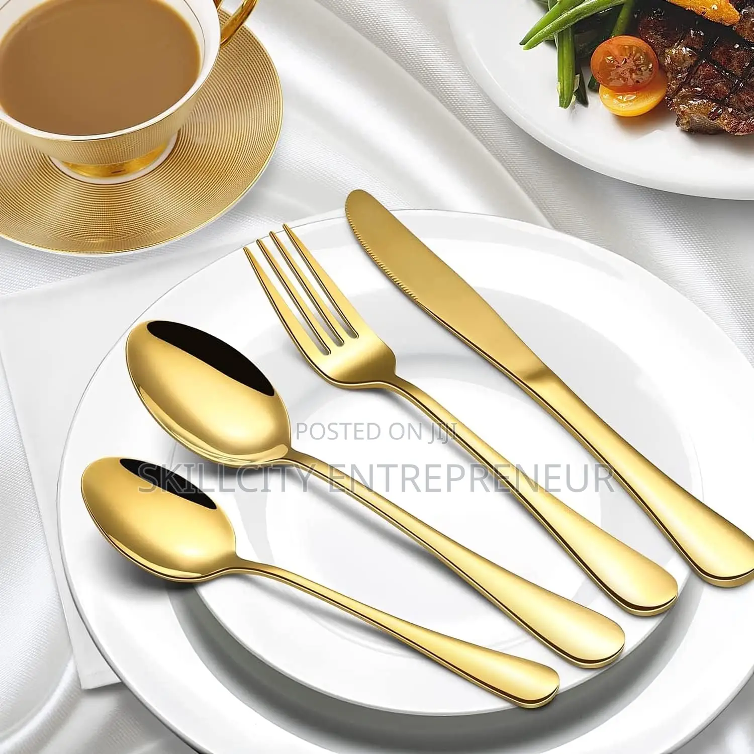 24 Pc's Gold Cutlery