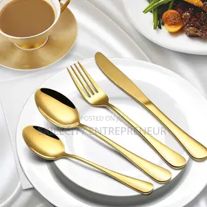 24 Pc's Gold Cutlery