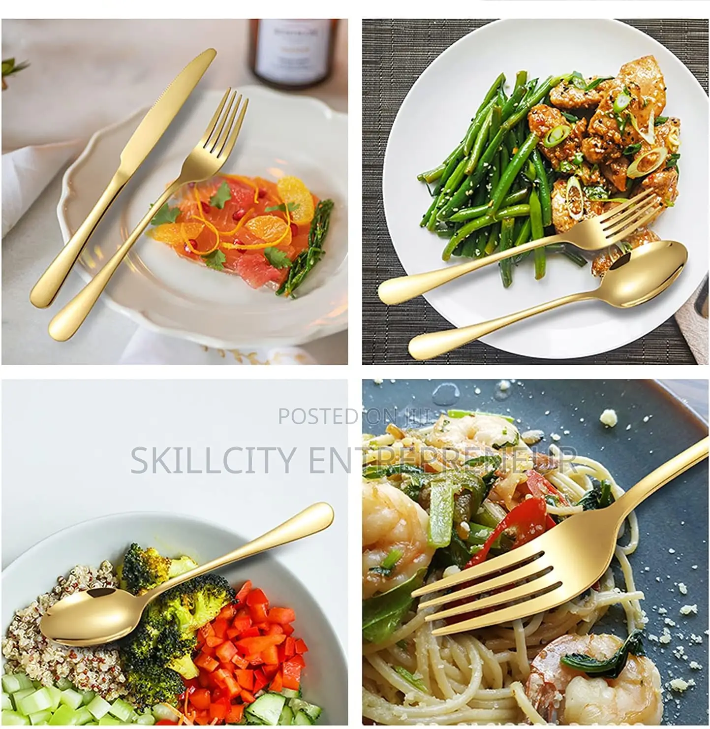 24 Pc's Gold Cutlery