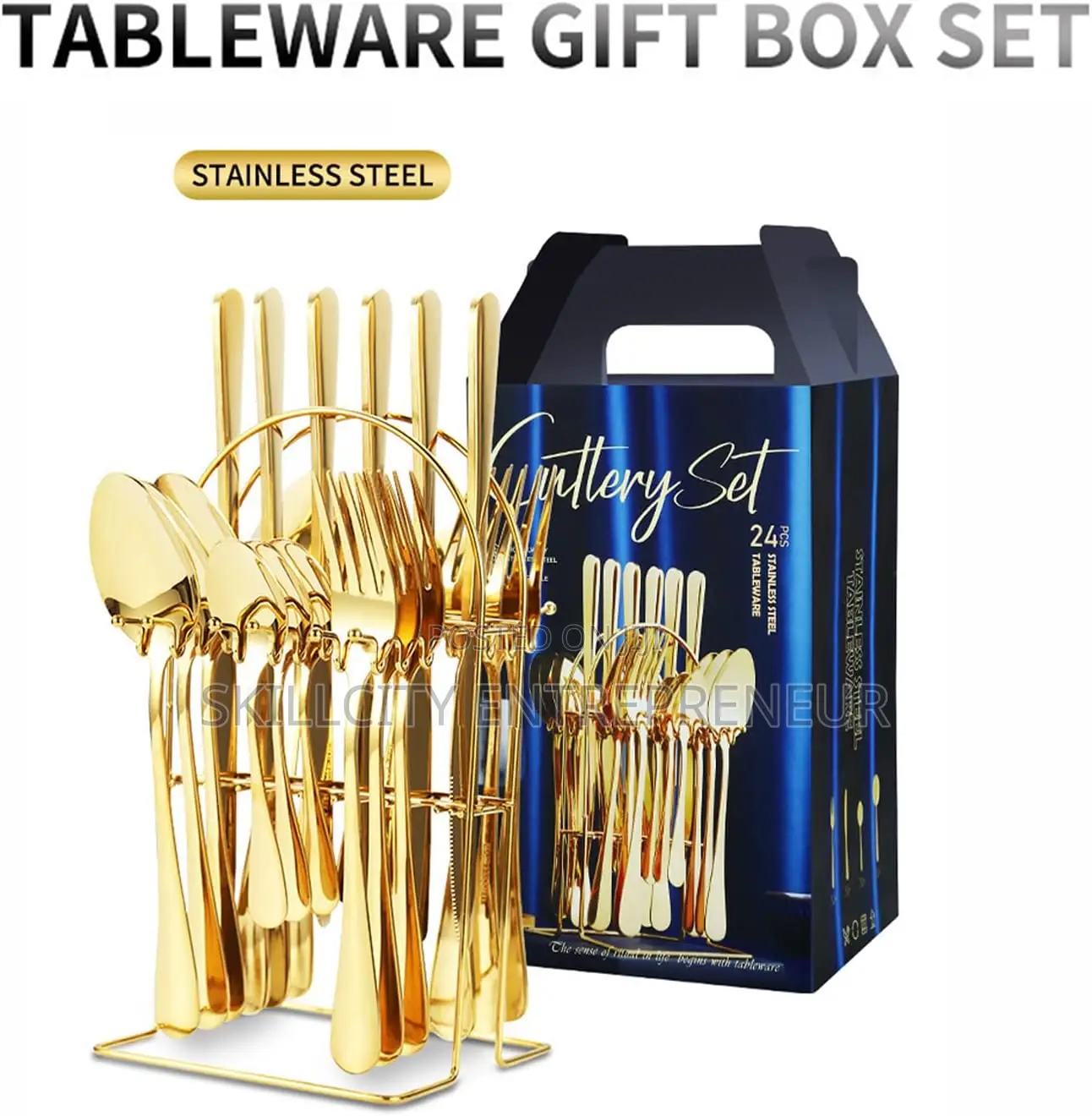 24 Pc's Gold Cutlery