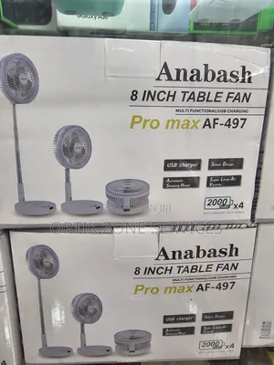 Anabash 8 Inches Rechargeable Table Fan With Remote