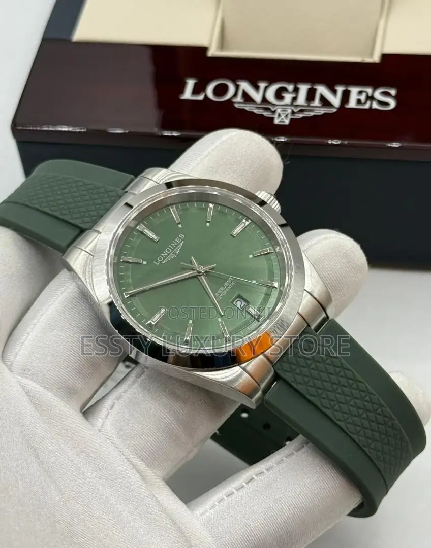 Automatic Quality Luxury Longines Rubber Wristwatch