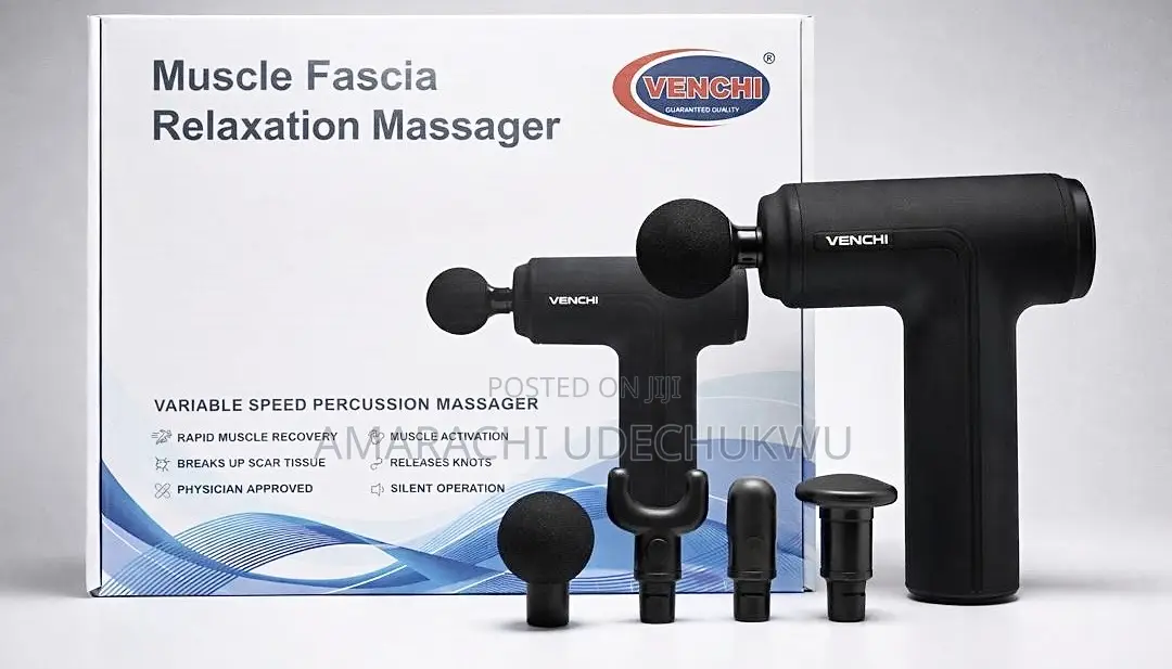 Rechargeable Deep Tissue Massage Gun With Multiple Heads
