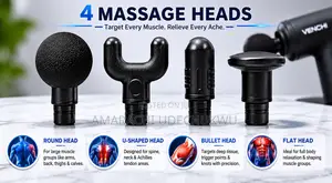 Rechargeable Deep Tissue Massage Gun With Multiple Heads
