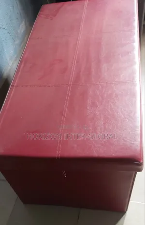 Faux Leather Rectangular Foldable Kids Storage Ottoman Bench