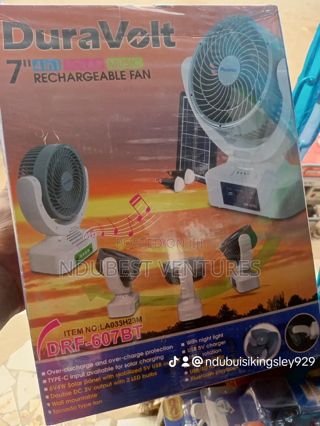 Solar Table Fan