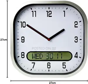 Lifemax Clear Time Day Date Wall Clock, Ideal for Dementia Seniors